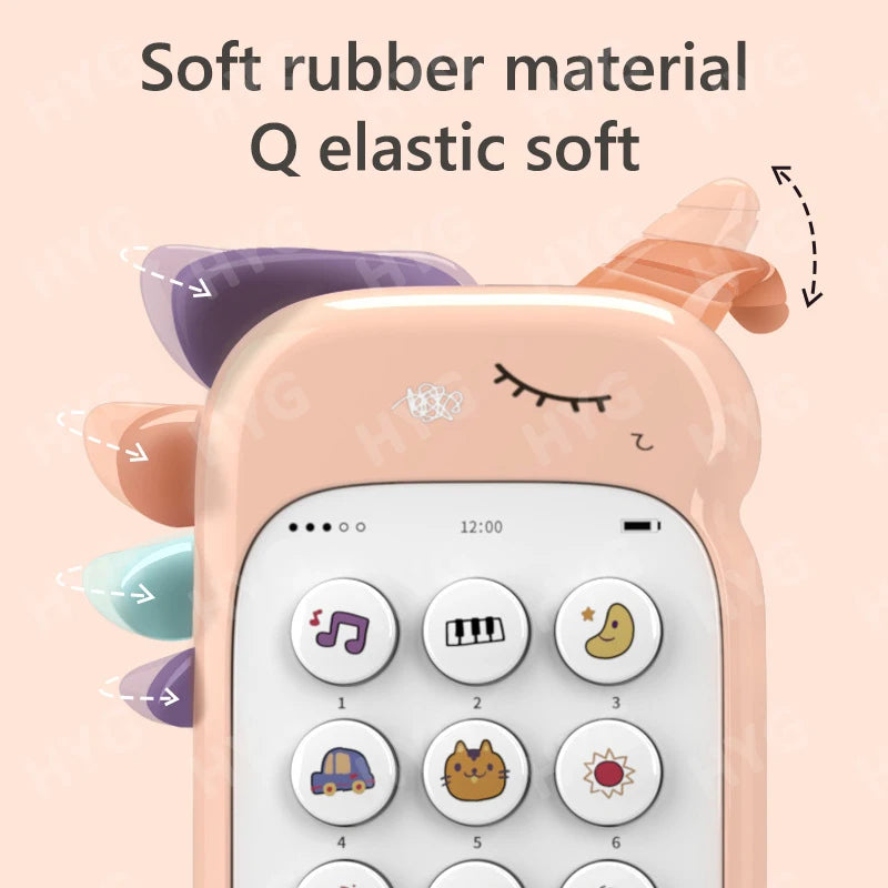 Baby Phone Toys Cute Telephone Teether Musical Voice Toy.