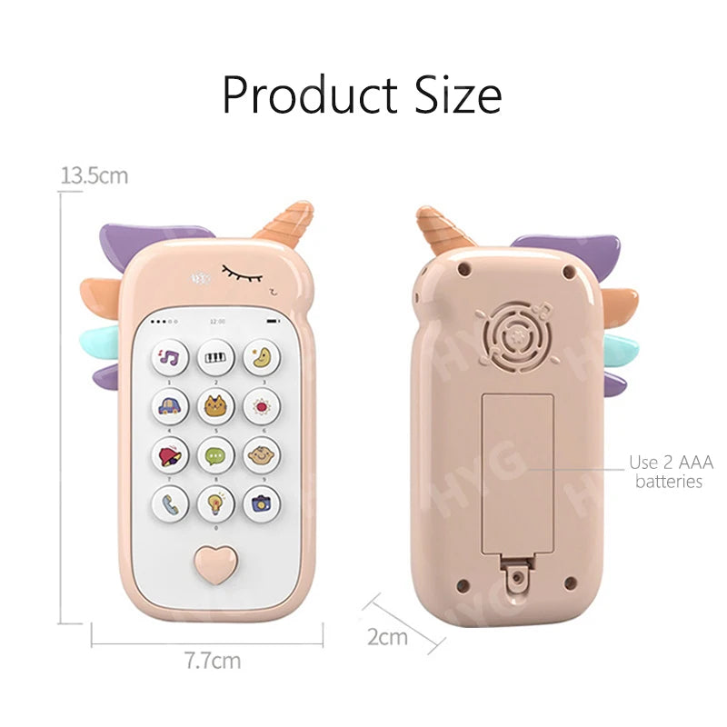 Baby Phone Toys Cute Telephone Teether Musical Voice Toy.