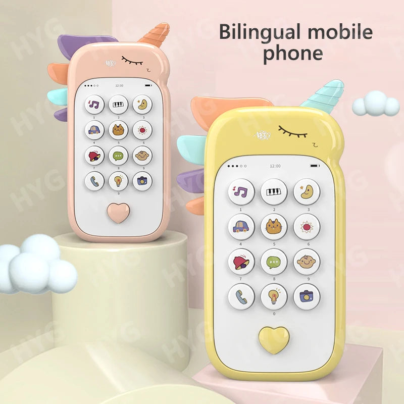 Baby Phone Toys Cute Telephone Teether Musical Voice Toy.