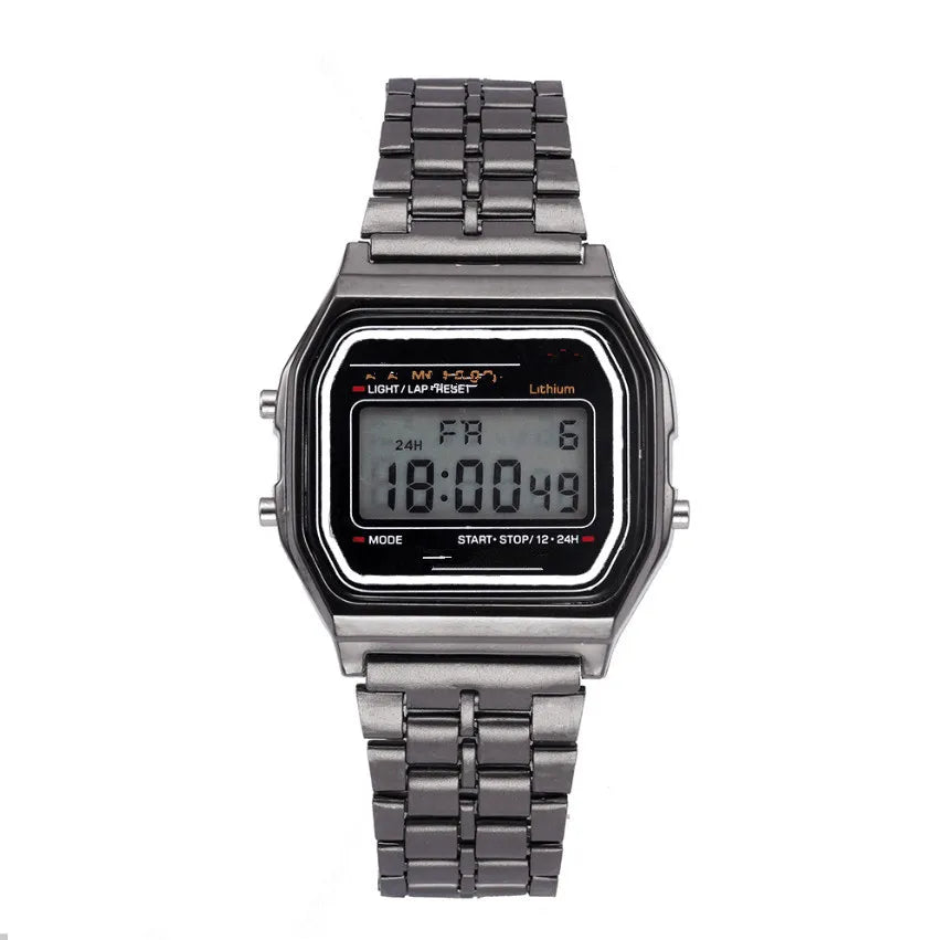 Steel strip LED electronic watch ultra-thin.