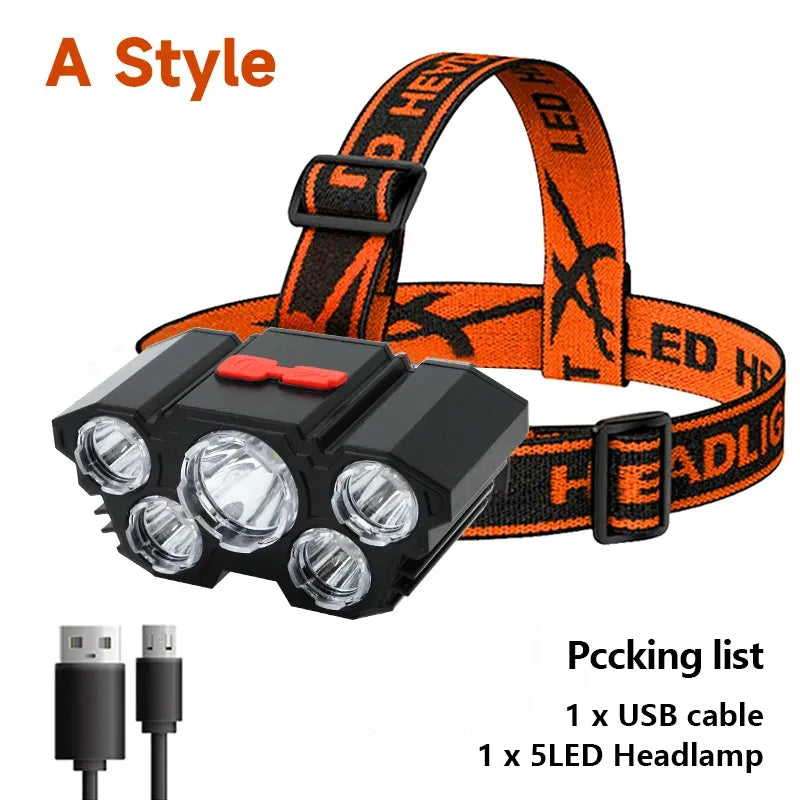 5 LED Flashlight Rechargeable