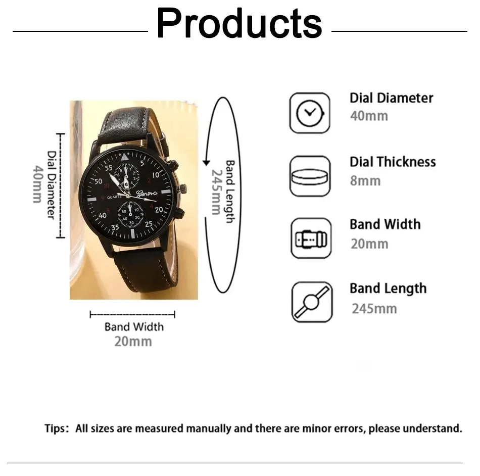 New Men Watch Luxury Bracelet Set Fashion .