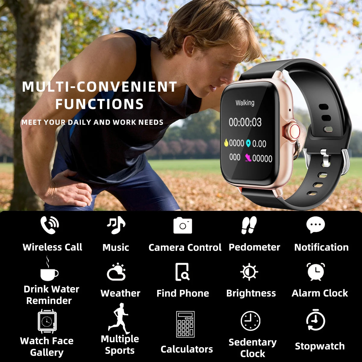 Waterproof Smart Watch1.83'' For iPhone/ Android