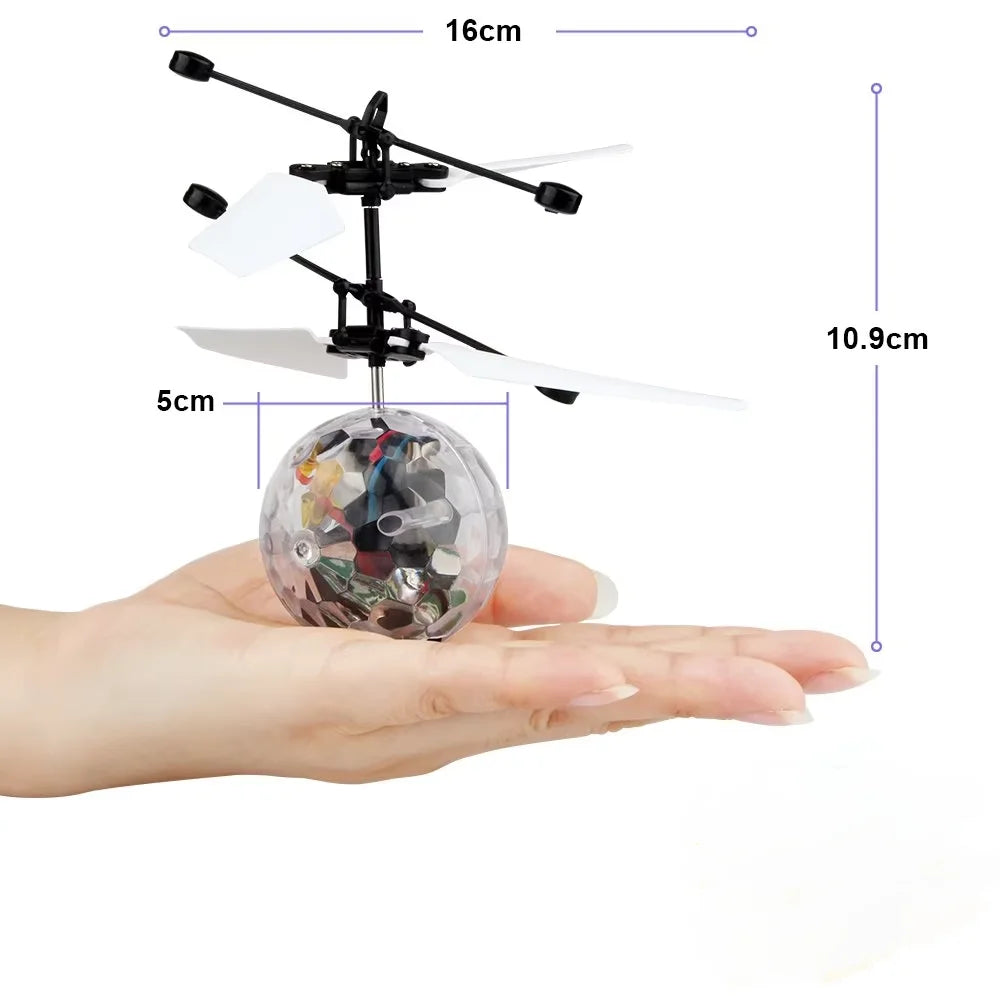 Led Light Suspension Crystal Ball Infrared Induction RC Gesture Control Colorful .