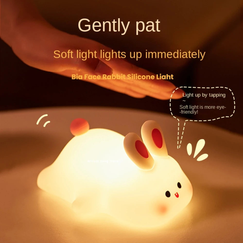 Cute Rabbit Silicone Night Light