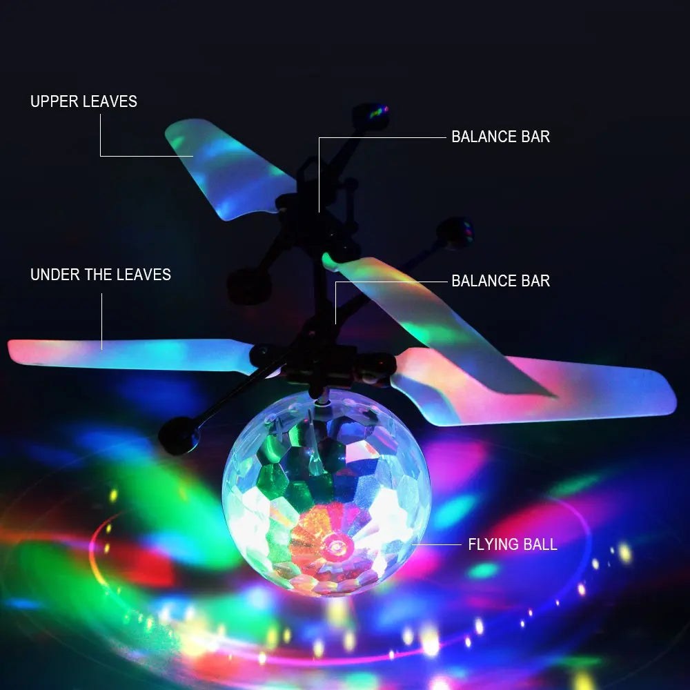 Led Light Suspension Crystal Ball Infrared Induction RC Gesture Control Colorful .