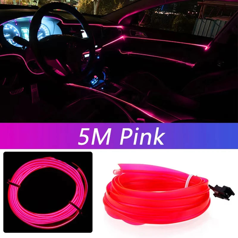 5M Car Interior Led Strip Light Neon.