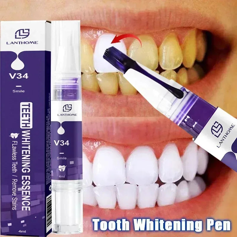 V34 Purple Teeth Whitening Toothpaste Remove Plaque