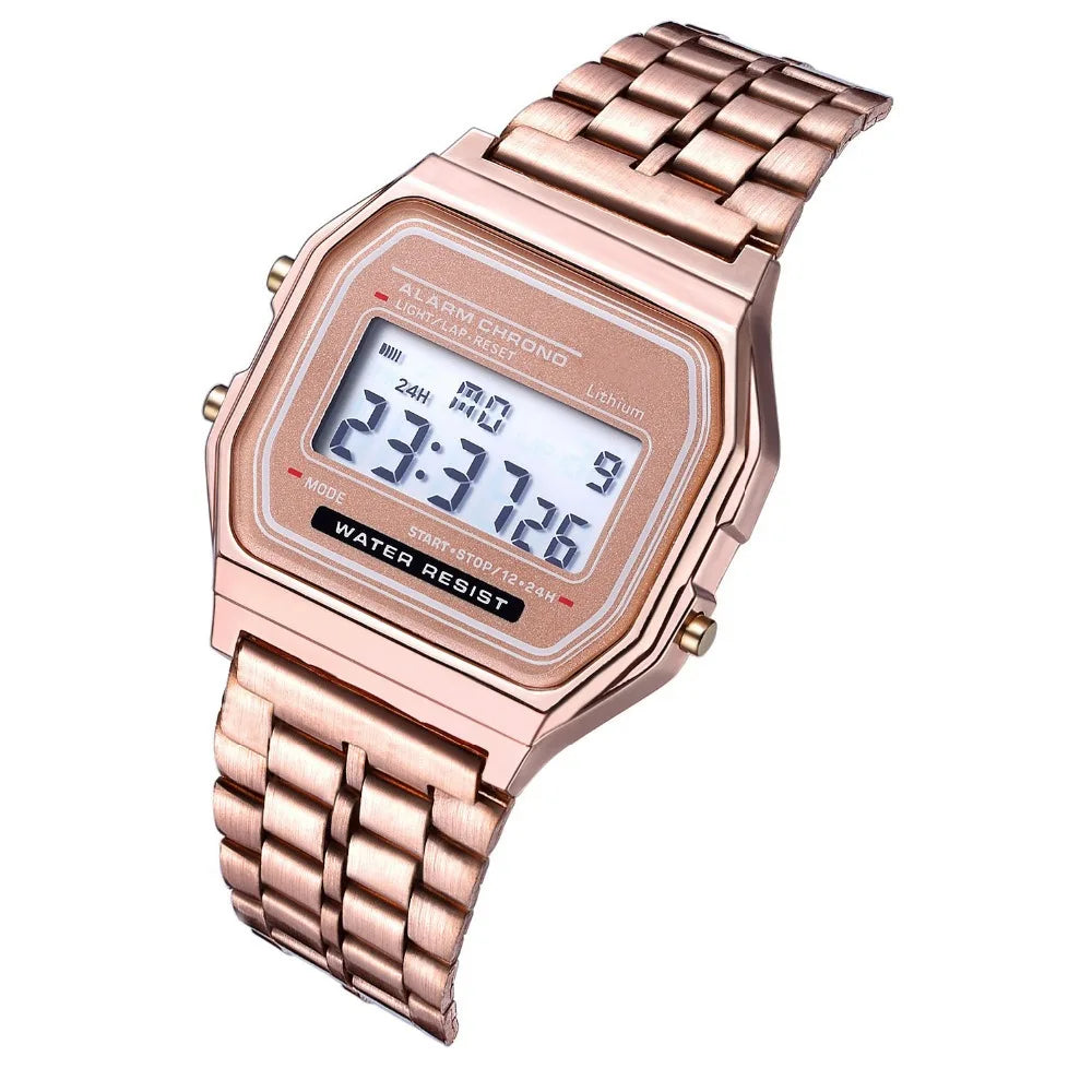 Steel strip LED electronic watch ultra-thin.