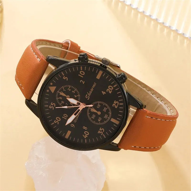 New Men Watch Luxury Bracelet Set Fashion .