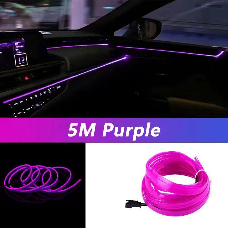 5M Car Interior Led Strip Light Neon.