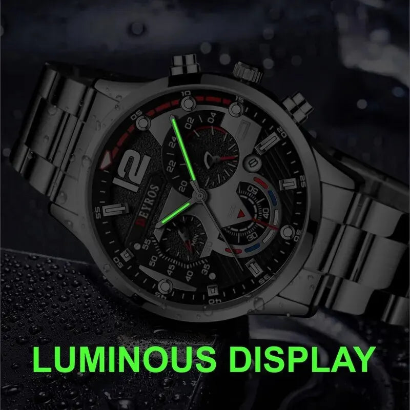 2pcs Luxury Mens Quartz Watch