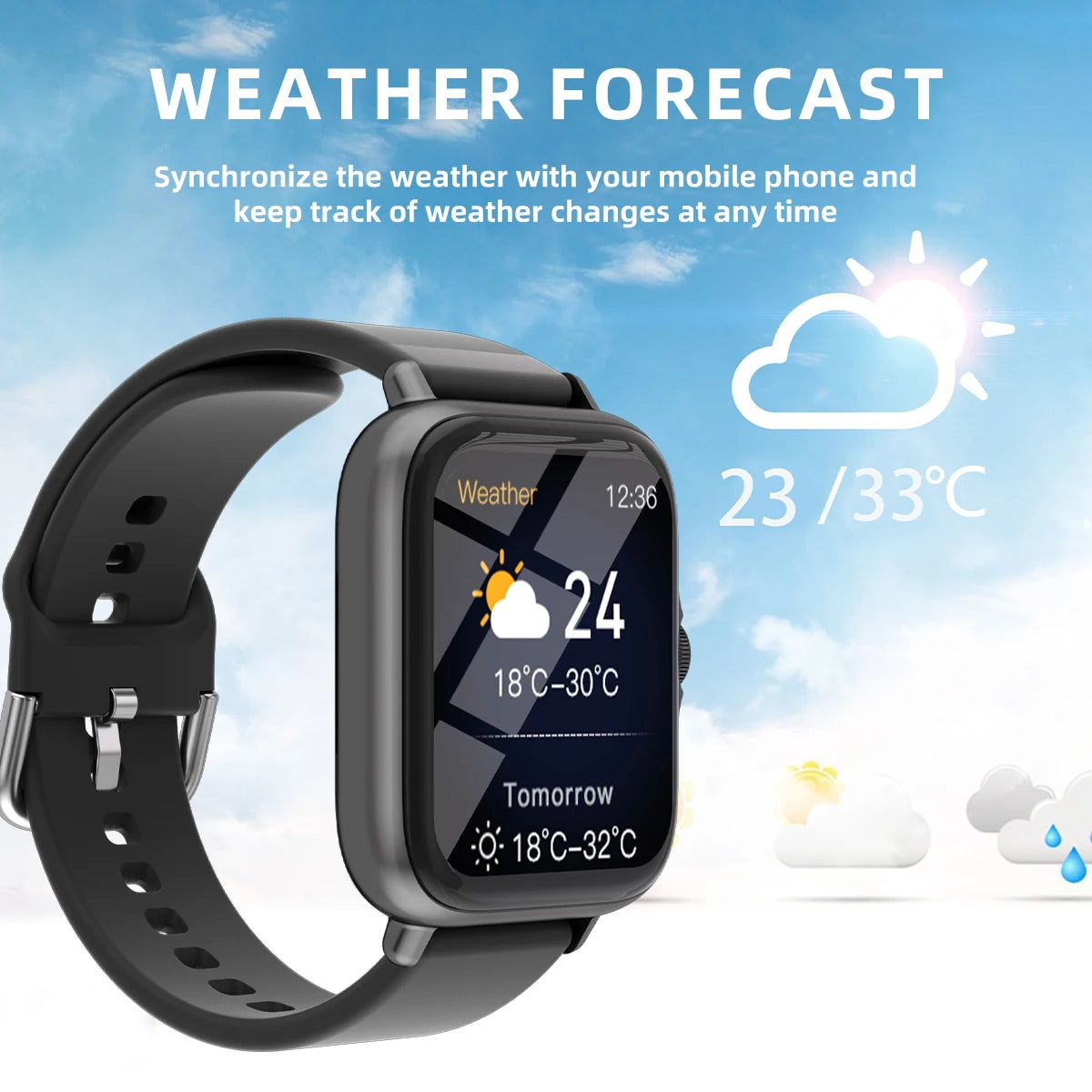 Waterproof Smart Watch1.83'' For iPhone/ Android